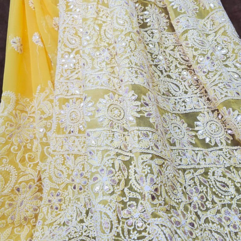 The Quiet Luxury of a Handcrafted Chikankari Chiffon Saree