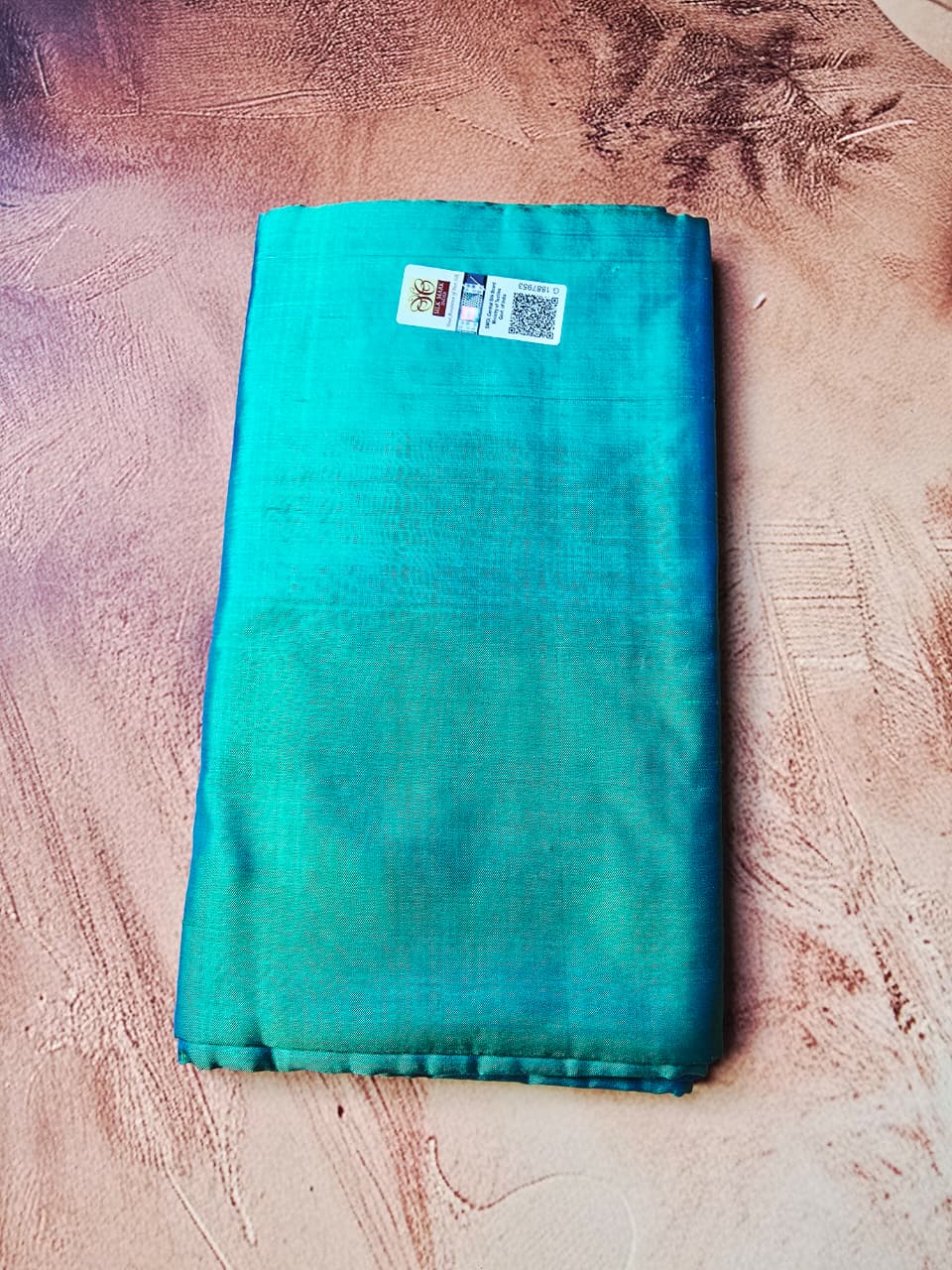 Dual-Tone Green–Teal Premium Bishnupur Katan Handloom Silk Saree