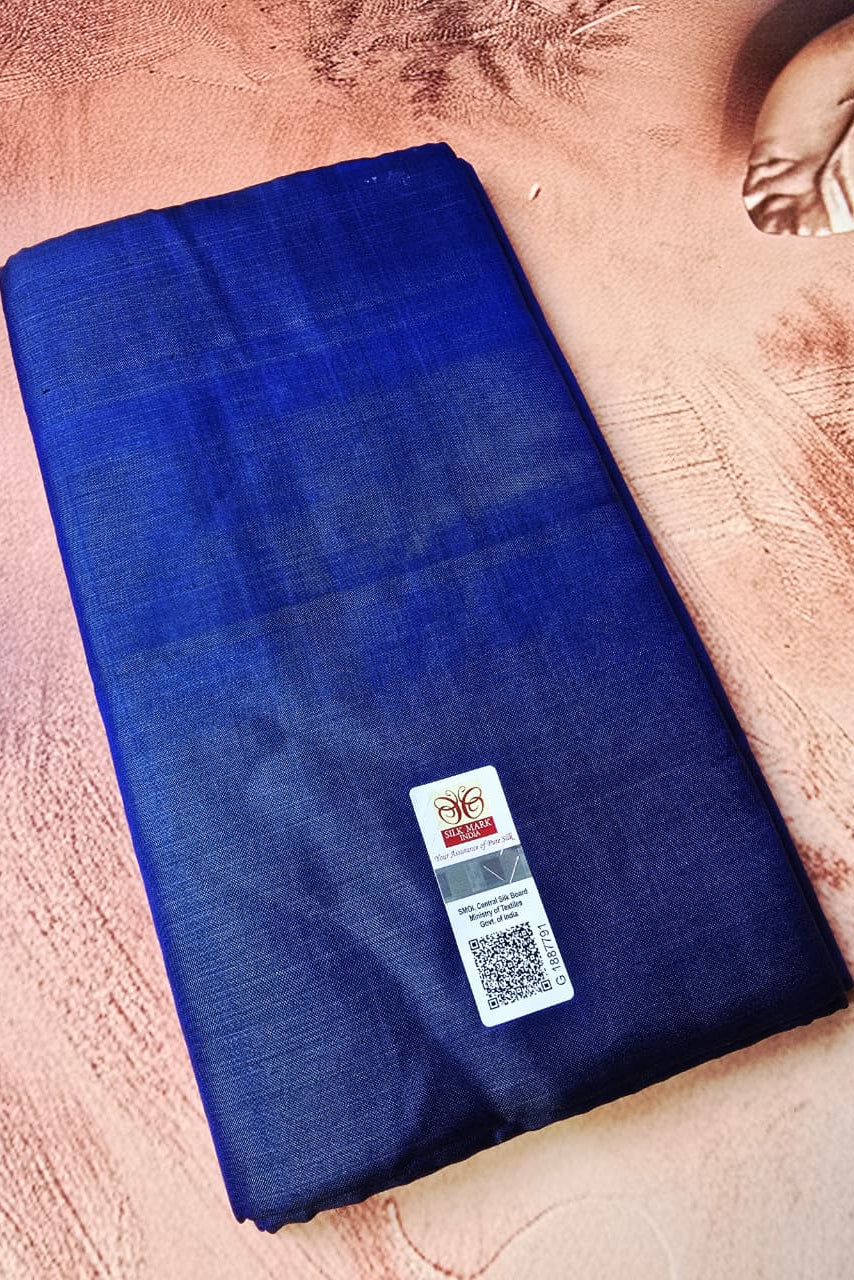 Bold Royal Blue Premium Bishnupur Katan Handloom Silk Saree – Stylish, Classic & Handcrafted