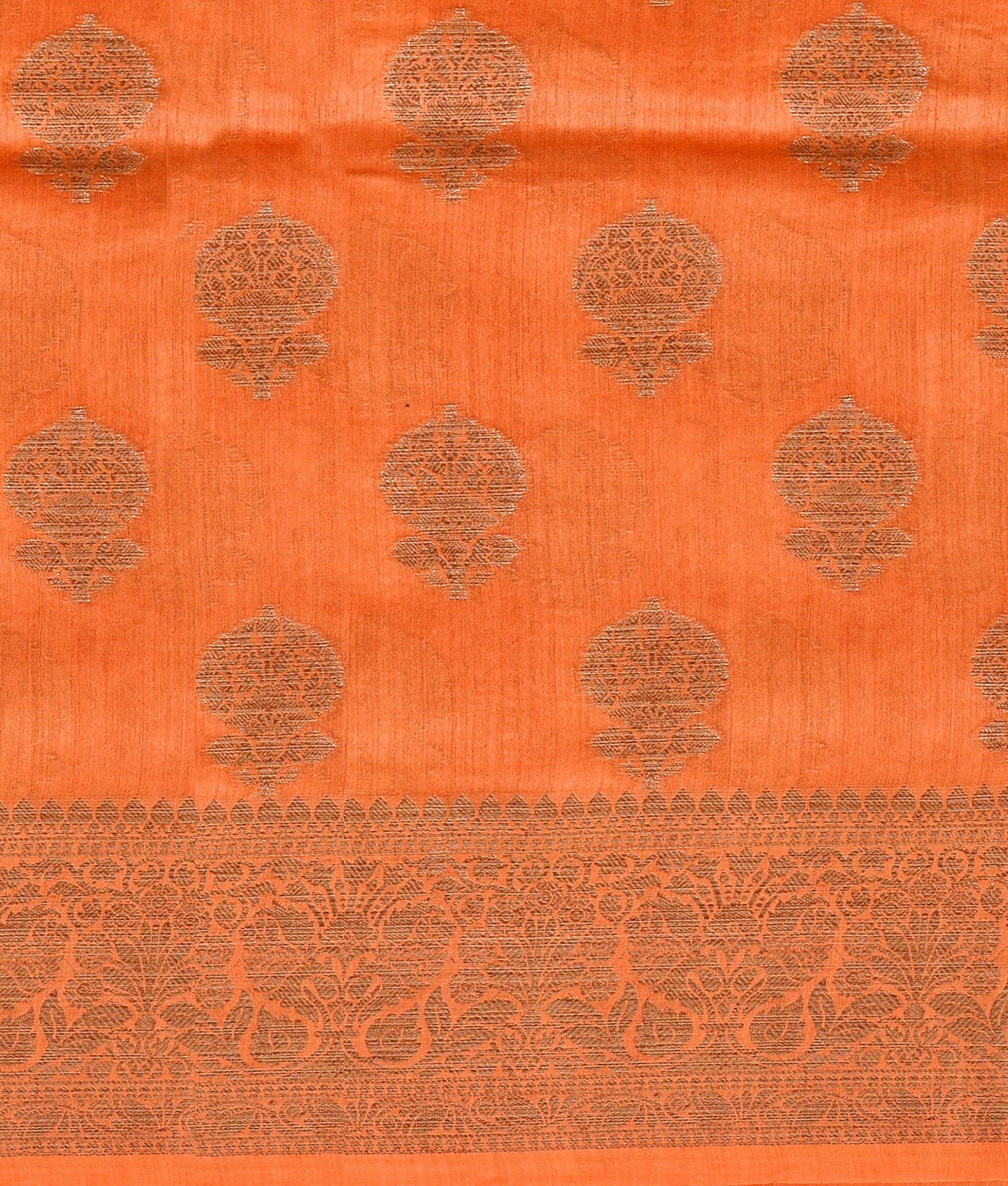 Orange Silk Zari Festive Saree