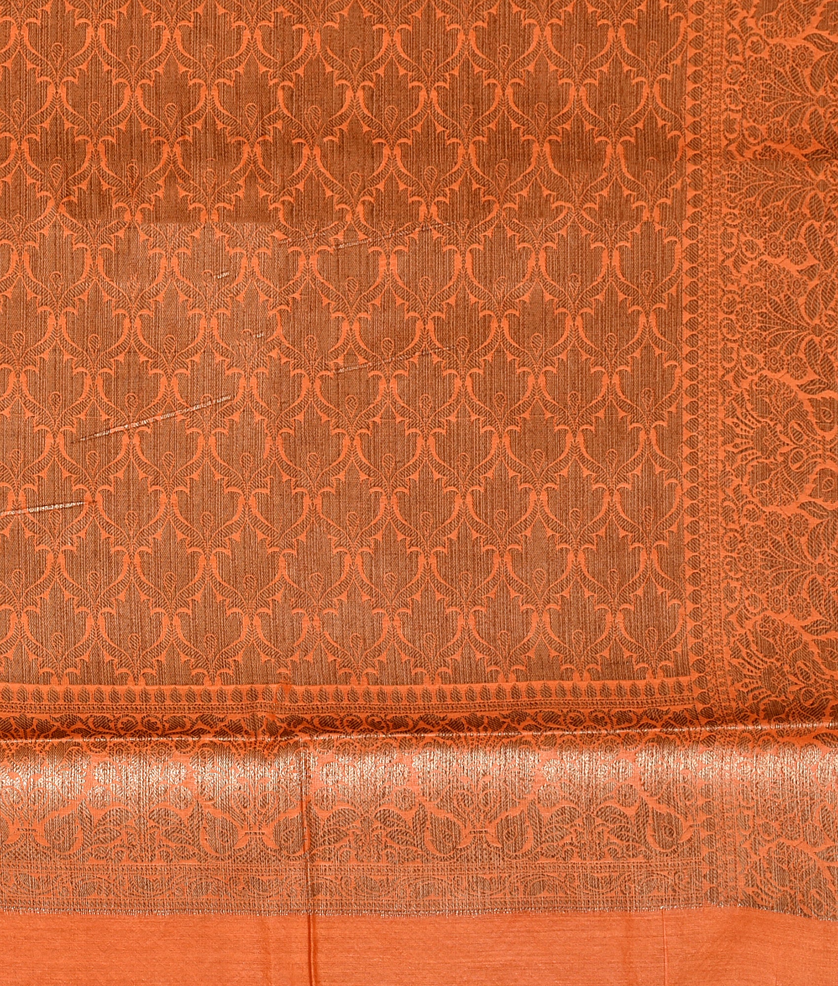 Orange Silk Zari Festive Saree