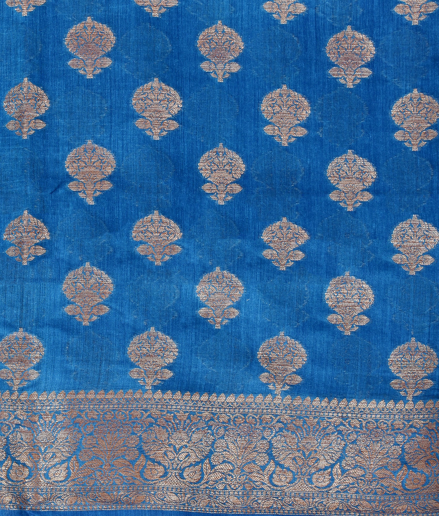 Royal Blue Silk Zari Festive Saree