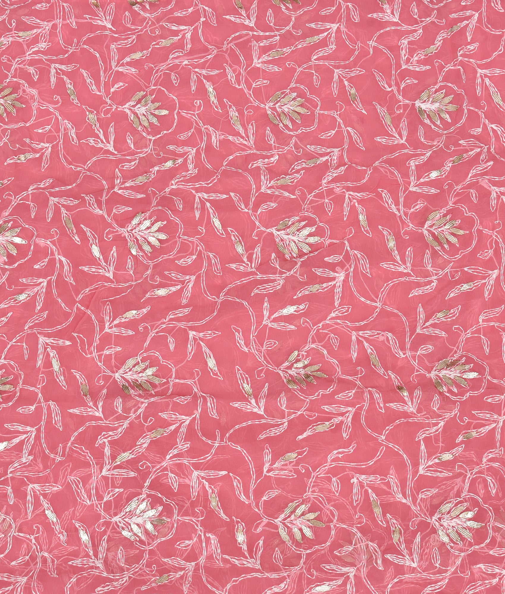 Chiffon Pink Tepchi Chikankari Gota Patti Saree