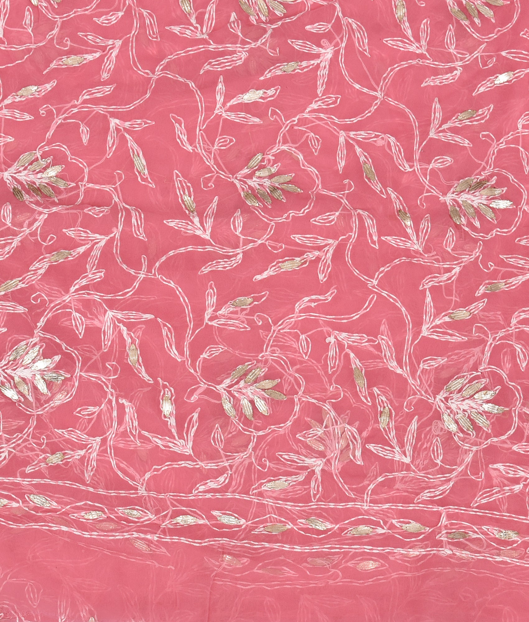 Chiffon Pink Tepchi Chikankari Gota Patti Saree