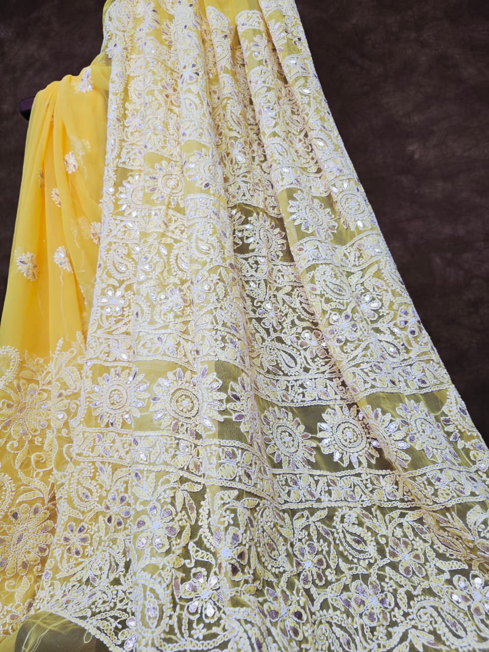 Yellow Saree for Haldi Ceremony
