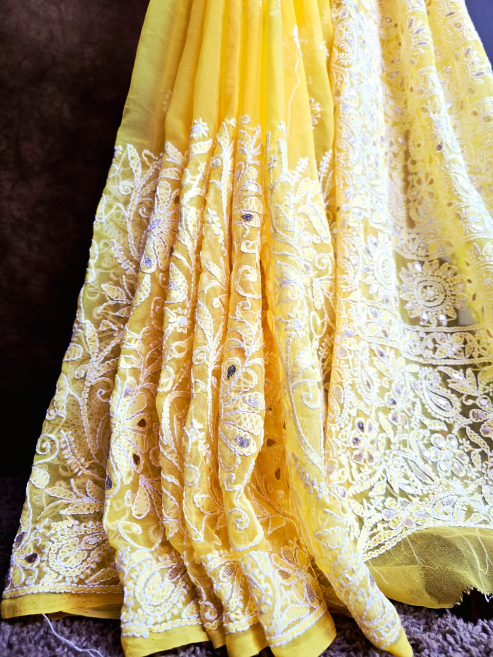 Yellow Saree for Functions
