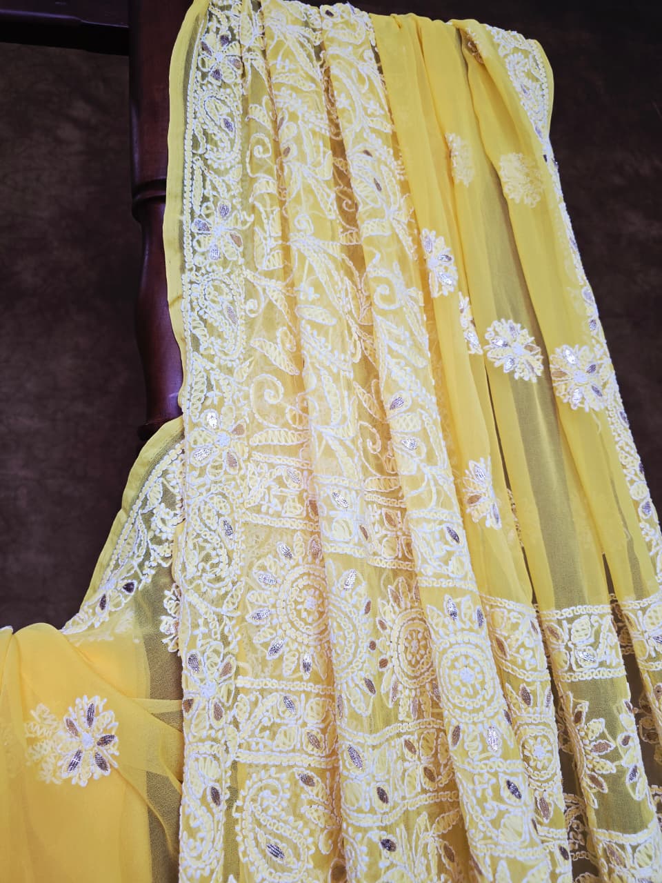 Handcrafted Yellow Saree